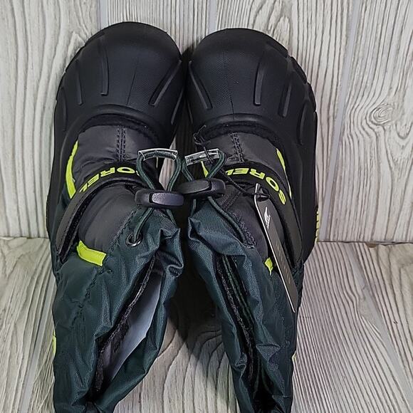 Sorel Flurry Winter Snow Boots Green Black Waterproof Kids Toddler Size 9 NIB - Picture 8 of 14